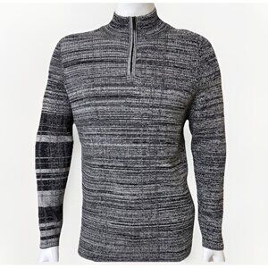 Vince Camuto Sweater Mens size XXL Heather Gray 1/4 Zip Casual Cotton Blend